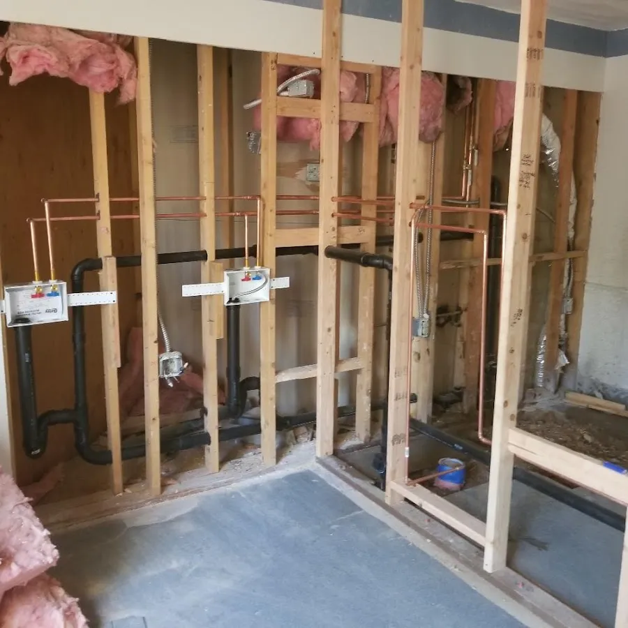 Copper pipe rough-in and plumbing installation in Fort Belvoir